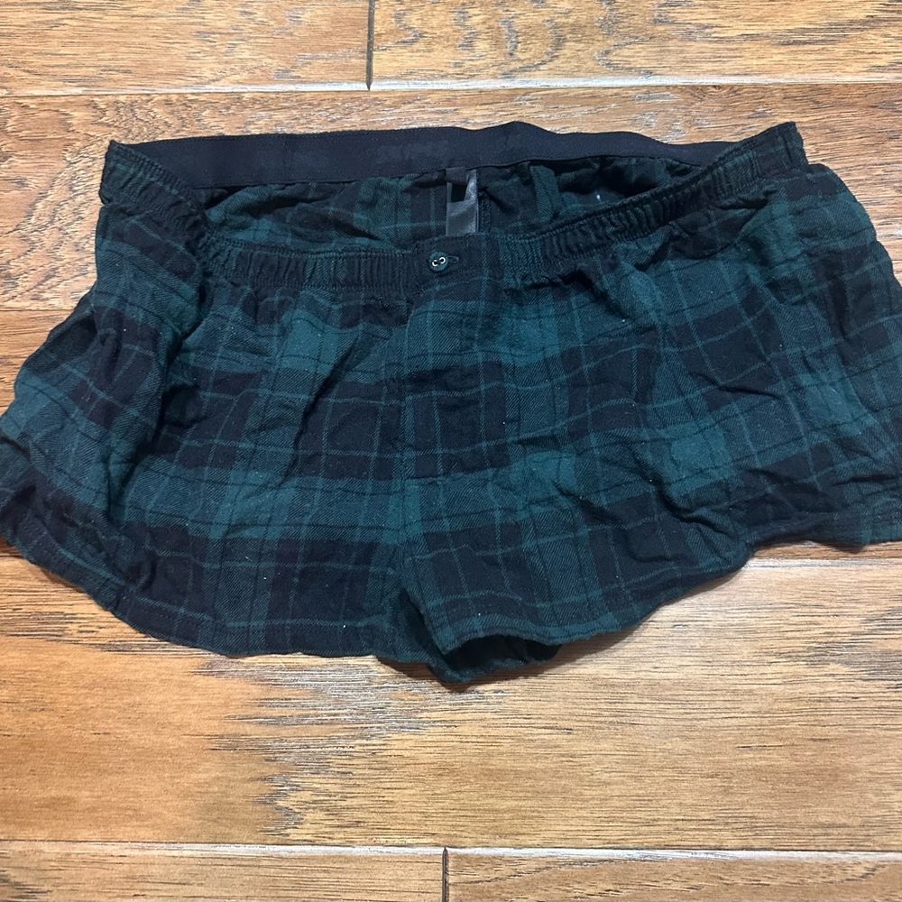 skims plaid sleep cheeky boxer Shorts